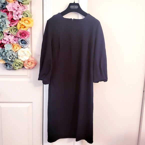 BANANA REPUBLIC New black long sleeve Fall dress - Picture 2 of 8